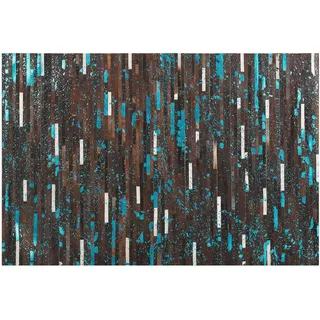 Beliani Kurzflor-Teppich Kisir 230/160 cm , Braun , Fell , Patchwork , Rechteckig , 160x230 cm , Teppiche und Böden, Teppiche, Orientteppiche