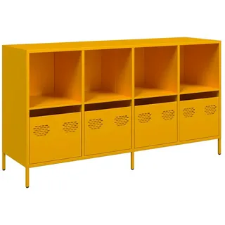 vidaXL Sideboard Senfgelb 135x39x73,5 cm Kaltgewalzter Stahl
