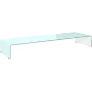 vidaXL TV-Aufsatz/Monitorerhöhung Glas Grün 100x30x13 cm - Grün