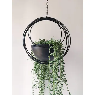 Riseon Pflanzenaufhänger im Boho-Stil, Metall, geometrischer hängender Pflanzgefäß, moderner Pflanzgefäß, Mitte des Jahrhunderts, minimalistischer Übertopf für drinnen und draußen, Hochzeitsdekoration