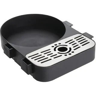 Olympia Tropfschale für 5 L Olympia Airpot DL164 (separat erhältlich), Schwarz & Silber, Größe: 40(H) x 260(B) x 205(T)mm, Abnehmbare Tropfschale aus Stahl, Spülmaschinengeeignet, CL049