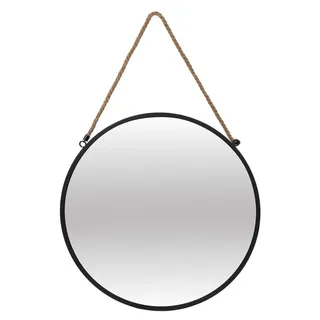 Edaxo Spiegel rund Tindra Ø 50 cm , Metall , 50x50x3.5 cm , Spiegel, Wandspiegel