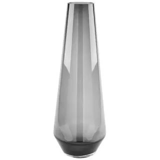 Fink Dekovase Linea aus durchgefärbtem Opalglas, grau