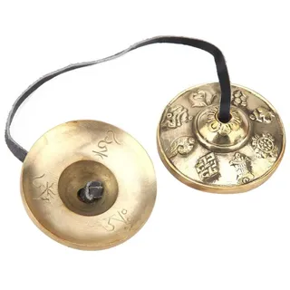 Wincal Tibetische Glocke, handgefertigtes tibetisches Meditationsglocken-buddhistisches Schlaginstrument(#1)