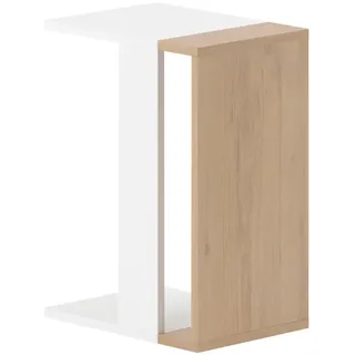 Livetastic Beistelltisch Zetti ca. 30x57x40 cm Weiß/Eiche