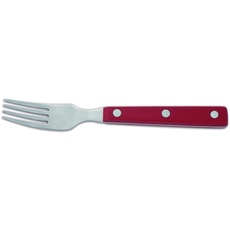 Arcos Table Messer - Steakgabel - Edelstahl 18/10 und 195 mm - HandGriff Polyoxymethylen (POM) Farbe Rot