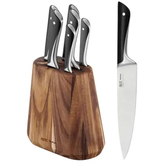 Tefal Jamie Oliver Messerblock 6-tlg. Braun/Schwarz