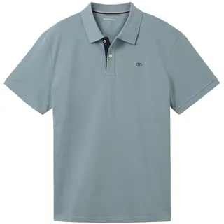 Tom Tailor Herren Basic Piqué Poloshirt 27475 - Grey Mint, S