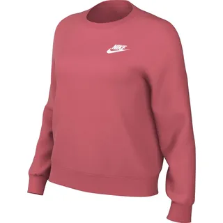 Nike Damen Long Sleeve Top W NSW Club FLC Crew Std, Sea Coral/White, DQ5473-894, S