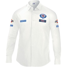SPARCO 01277MRBI3L Racing T-Shirt, Weiß