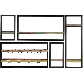 SIT Möbel Wandregal 120 x 75 x 25 cm Schwarz
