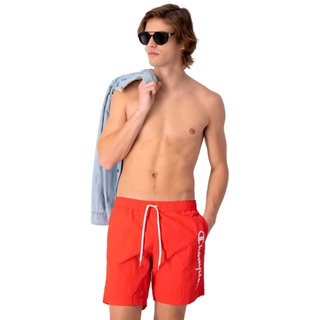 Champion Herren Legacy Beachshorts Ac Logo Badehose, Intensives Rot, X-Large