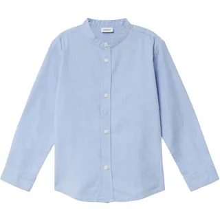 s.Oliver Chambray-Hemd mit Stehkragen im Slim Fit