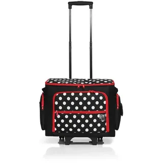Prym Nähmaschinen-Trolley Polka Dots, schwarz/rot/weiß,