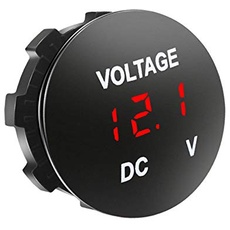 Aofan LED-Anzeige Digital Voltmeter DC 12V 24V Spannungsmesser Messgerät Tester Für Auto Motorrad LKW (Rot