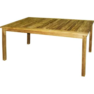 Klassischer Premium Teak Tisch rechteckig Gartentisch Teakholz Teakmöbel 150 cm - Naturbelassen