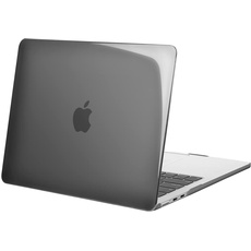 MOSISO Hülle Kompatibel mit MacBook Air 13,6 Zoll 2024 2023 2022 M3 A3113 A2681 M2 Chip mit Liquid Retina Display Touch ID,Schützend Plastik Hartschale Schutzhülle Case, Schwarz Rauch
