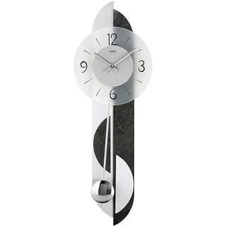 AMS Moderne Wanduhr mit Quartzwerk, batteriebetrieben 7299