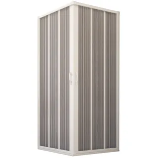 Forte DUSCHKABINE ECKDUSCHE AUS PVC WEISS 90x90 ZENTRALE ӦFFNUNG DUSCHWAND