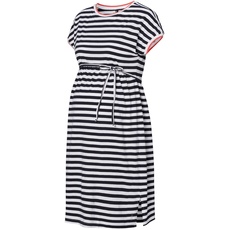 ESPRIT Maternity Damen Dress Short Sleeve Stripe Kleid, Night Sky Blue - 485, 36 EU