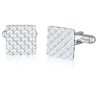 KUZZOI Manschettenknöpfe »Manschettenknopf Klassisch Pyramiden Design 925 Silber«, silberfarben