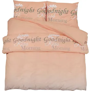 vidaXL Bettwäsche-Set Rosa 240x220 cm Baumwolle - Rosa