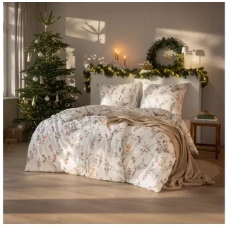 Estella Bettwäsche-Garnitur Impulse Kuschelflanell Millefleur Farbe multicolor Größe 135x200+80x80 | Naturbelassen