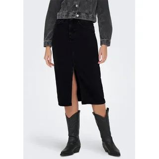 Only Jeansrock ONLBIANCA MIDI SKIRT DNM REA NOOS schwarz L (40)