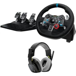 G29 Driving Force Lenkrad + Pedale + Astro A10 Headset weiß