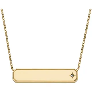 Fossil Kette mit Anhänger »Schmuck Geschenk Edelstahl Halsschmuck SADIE« mit Glasstein