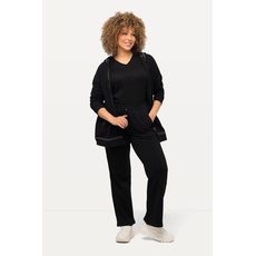 Große Größen Jogginghose, Damen, schwarz, Größe: 54/56, Baumwolle/Polyester, Ulla Popken