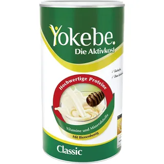 Yokebe Classic - Diätshake zum Abnehmen - glutenfrei und vegetarisch - Mahlzeitersatz zur Gewichtsabnahme mit hochwertigen Proteinen - 500 g = 12 Portionen