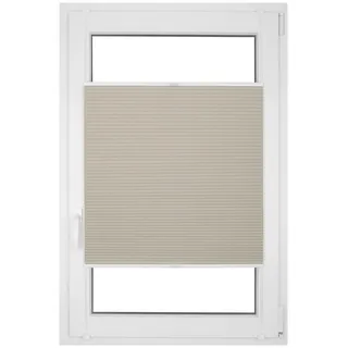 RENA Wabenplissee Thermo Plissee ohne Bohren Verdunklungsplissee Blickdicht Fenster Balkonfenster Balkontür Verdunkelung Sonnenschutz Innen Sichtschutz Hitzeschutz Tan 80x200 cm