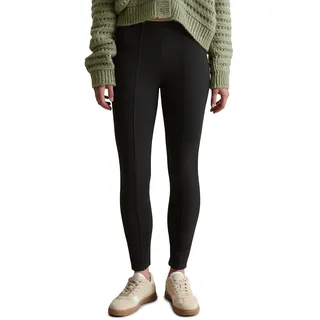 Marc O'Polo DENIM "aus kompaktem Interlock", Damen, Gr. XS, Normalgrößen, schwarz, Obermaterial: 74% Viskose, 21% Polyamid, 5% Elasthan, unifarben, slim fit kurz, Hosen Chinohose