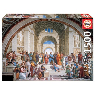 Educa - Puzzle 1500 Teile für Erwachsene | Schule von Athen, Raffael, 1500 Teile Puzzle für Erwachsene und Kinder ab 14 Jahren (19273)