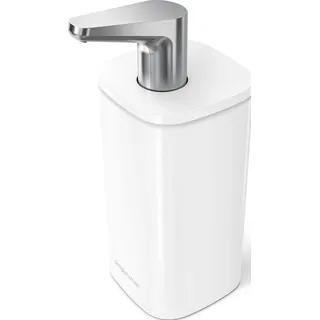 simplehuman 295 ml Seifenspender, weißer Stahl