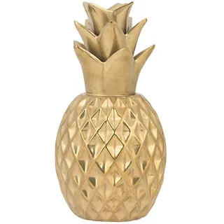 Beliani Dekofigur Ananas TYANA Keramik Gold