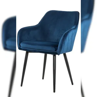 SalesFever Esszimmerstuhl Samt blau