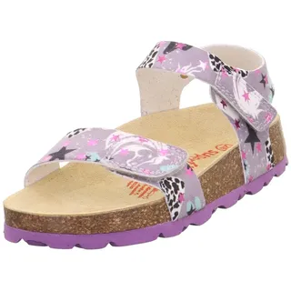 superfit Fussbettpantoffel Lila/Mehrfarbig 36