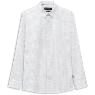 bugatti Langarmhemd, mit Minimalprint