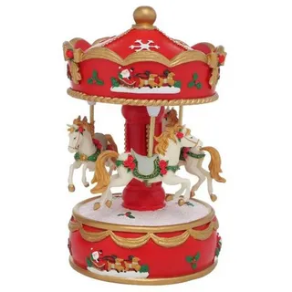 Boltze Home Weihnachtsmusikdose Jolyna 17 cm , Multicolor , Kunststoff , 10x17x10 cm , Dekoration, Weihnachtsdekoration