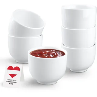 Urban Lifestyle Dip Schälchen Sana 120 ml – Dipschalen Set aus hochwertigem Porzellan – Servierschalen Set & Tapas Schalen Set für Snacks, Saucen und Vorspeisen, langlebig und robust