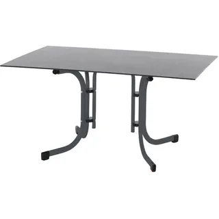 Siena Garden Sola Klapptisch 140 x 90 x 71 cm silber/dark stone
