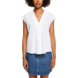 ESPRIT Damen 034ee1f338 Bluse, 100/White, Small