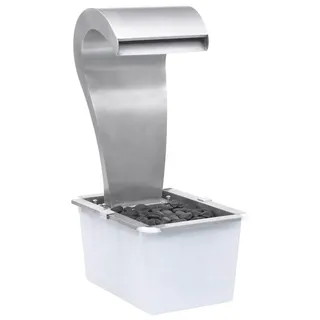 vidaXL Garten-Wasserfall Silbern 34x49x82 cm Edelstahl - Silber