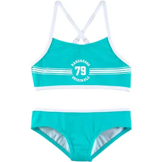 KangaROOS Bustier-Bikini »Sporty« mit sportlichem Frontdruck, blau