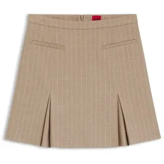 Hugo Mini-Rock mit Nadelstreifenmuster Modell Ramola Sand, 38