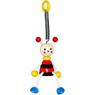 Hess Holzspielzeug 14702 - Schwingfigur aus Holz mit Metallfeder, Serie Käfer, für Kinder ab 3 Jahren, handgefertigt, Geschenk zum Geburtstag, Weihnachten oder Ostern