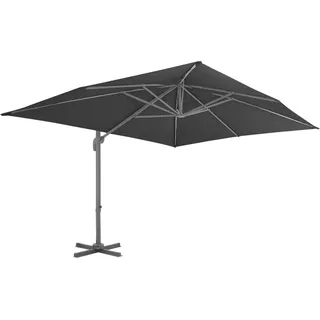 vidaXL Ampelschirm mit Aluminiummast 400 x 300 cm Anthrazit - Grau