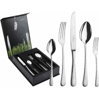 Besteck-Set "Tafelbesteck inkl. Besteckbox Mia 30er Set silber", silber, 30 tlg., PICARD & WIELPÜTZ SOLINGEN, Essbesteck-Sets, Besteck-Set, Spülmaschinengeeignet